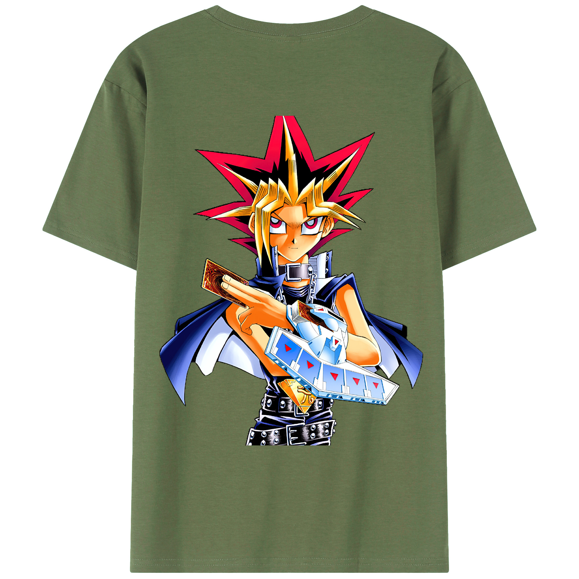 （画像用） 遊☆戯☆王 Yu-Gi-Oh! 綿100％ メンズ半袖Tシャツ（バックプリント） 通気性